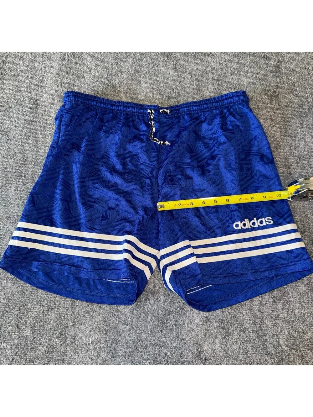 Adidas Blue Grail Dazzle Lined Athletic Shorts Mens LG Vtg y2k 90s Rare